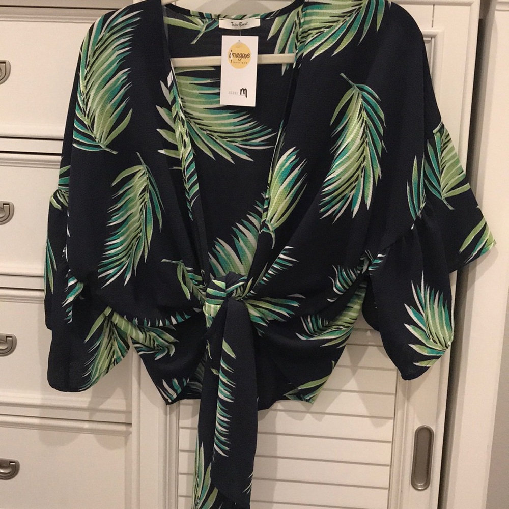 Tropical print blouse